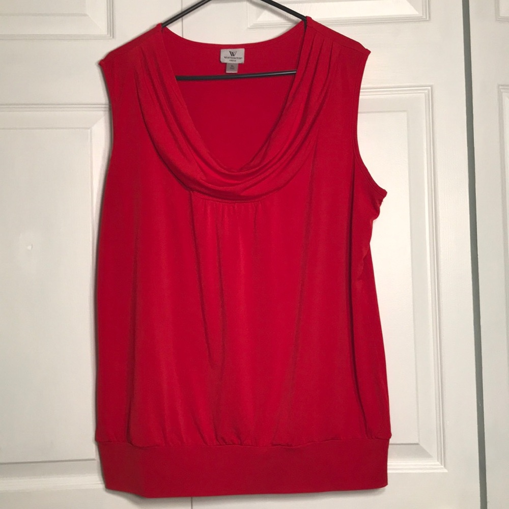 Red sleeveless blouse XL